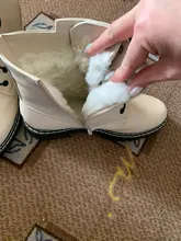 AIYUQI-Botas cortas de cuero genuino para mujer, botines de lana cálidos y antideslizantes, para estudiantes, para invierno, 2021