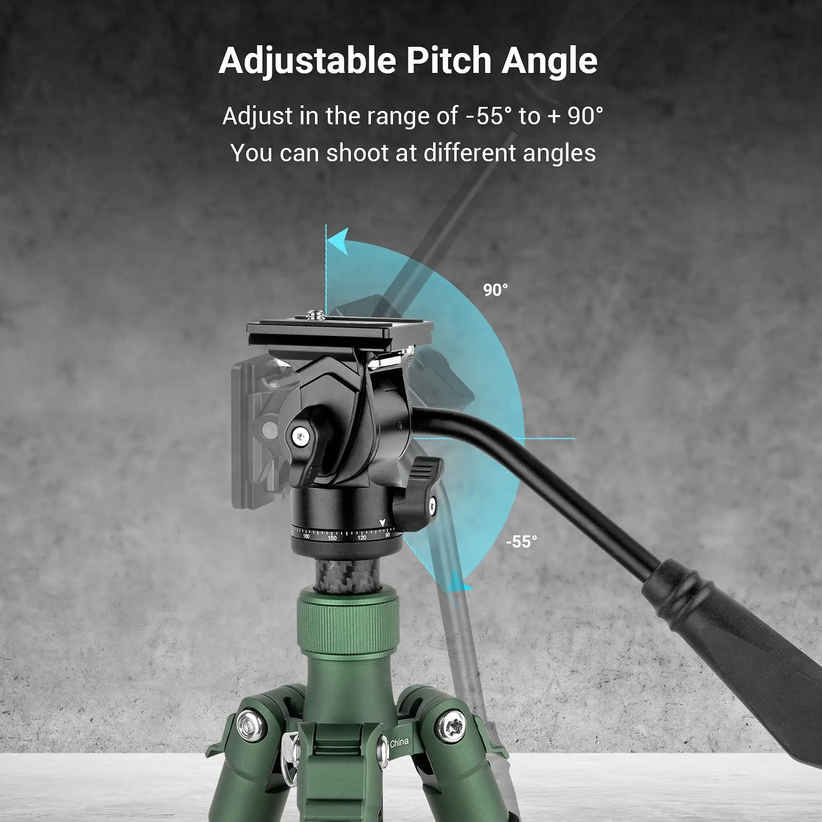 SmallRig Tripod Fluid Head Pan Tilt Head with Quick Release Plate for Arca Swiss for Compact Video Cameras and DSLR Cameras 3259