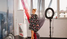 Floral-Dress Loose Full-Sleeve Fashion Women Casual Autumn Winter High-Waist