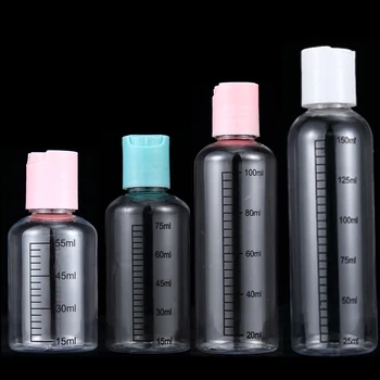 

Pack 2 botes transparente rellenables para viaje 55ml 75ml 100ml 150 ml,accesorios viaje