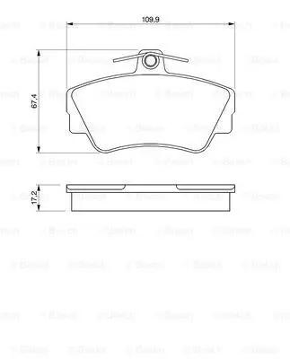 Колодки дисковые передние Volvo 440/460/480 1.6-2.0/1.9TD 88 BOS