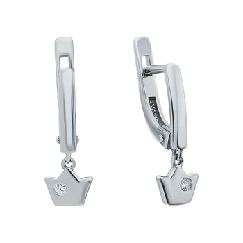 

Silver earrings with cubic zirconia sunlight