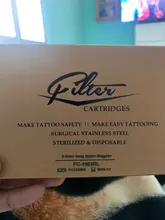 Agujas con filtro para cartucho de tatuar, sistema de agujas para máquina de tatuaje, revestimiento redondo, #10, de 0.30 mm, 10 unidades por lote