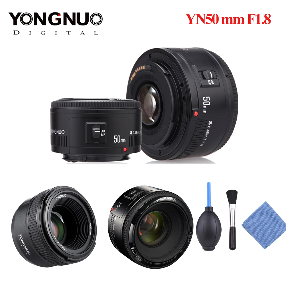 Объектив YONGNUO YN50 мм yn50мм F1.8 объектив для камеры Canon EF для Nikon F DLSR объектив камеры