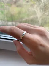 Anillo de plata con orejas de gato para mujer y niña, anillo ajustable con diseño abierto, joyería bonita, regalo, venta al por mayor