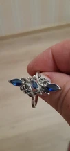 Clásico de moda de anillo de boda azul exquisito anillo de circón para mujer 2020 nueva moda joyería de la boda de regalo de Año Nuevo