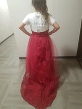 Niña en rojo de encaje bordado Navidad vestido de fiesta de cumpleaños boda Vestido Formal vestidos infantiles para niñas adolescentes ropa 6 14 años