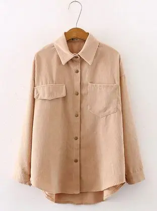 ZOUDKY 2020 New Women m002 Solid Corduroy Batwing
