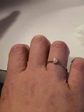 ZHOUYANG-Anillo delicado delgado de estilo minimalista con una mini perla, joyería fina, color amarillo claro dorado