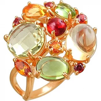 

Esthete red gold color stone ring