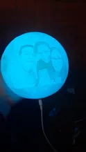 Night-Light Moon-Lamp Gift Photo-Customized 3d-Printing Rechargeable Personality 