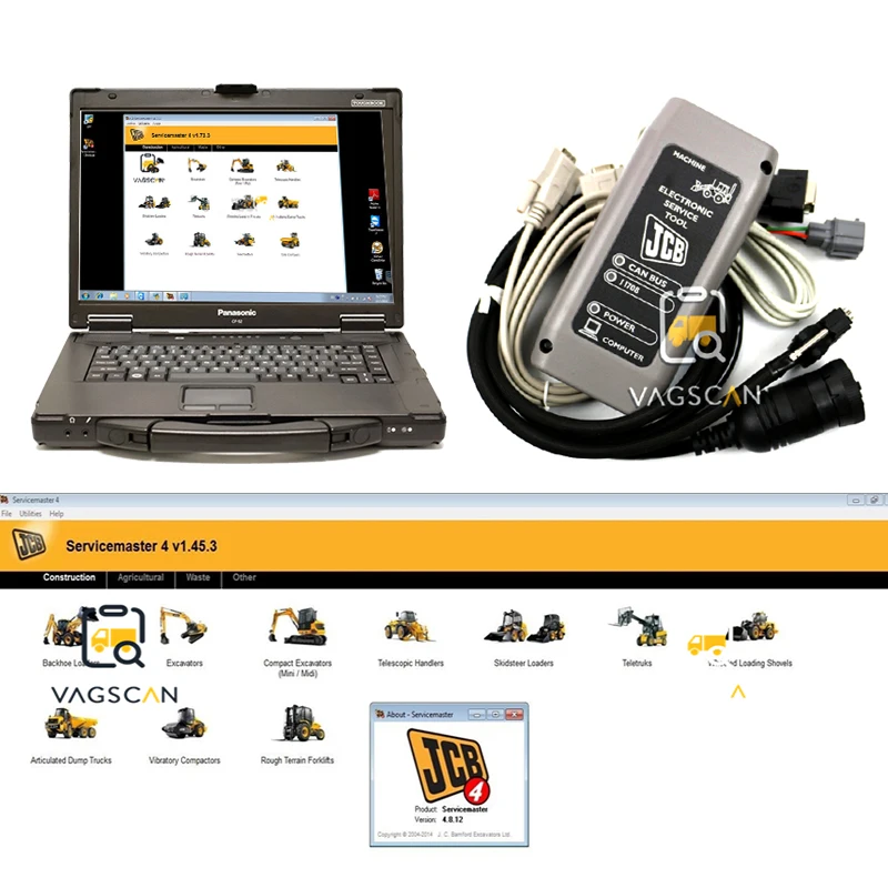Toughbook CF52 CF-52 диагностический инструмент для JCB электронный Услуги инструмент JCB servicemaster линии передачи данных адаптер DLA