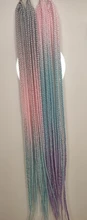 Hywamply 24 tamaño gigante sintético trenza extensión de pelo de Ombre Africana trenzado de archivo adjunto para giro caja trenzas nuevo Color