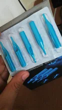 Máquina de tatuaje desechable estéril azul, boquilla de tubo de aguja para pistola de tatuaje, Kits de agarre de taza para tinta, 3/5/7/9/11/13RT, 50 Uds.