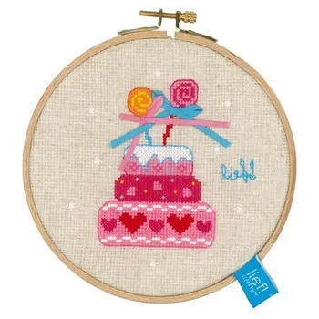 

0150917-pn vervaco 'Birthday Cake set with бантиками' 14,5 cm