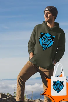 

Angemiel Wear Tigress Tiger Green Men 'S Hooded Sweatshirt Bags Kombin