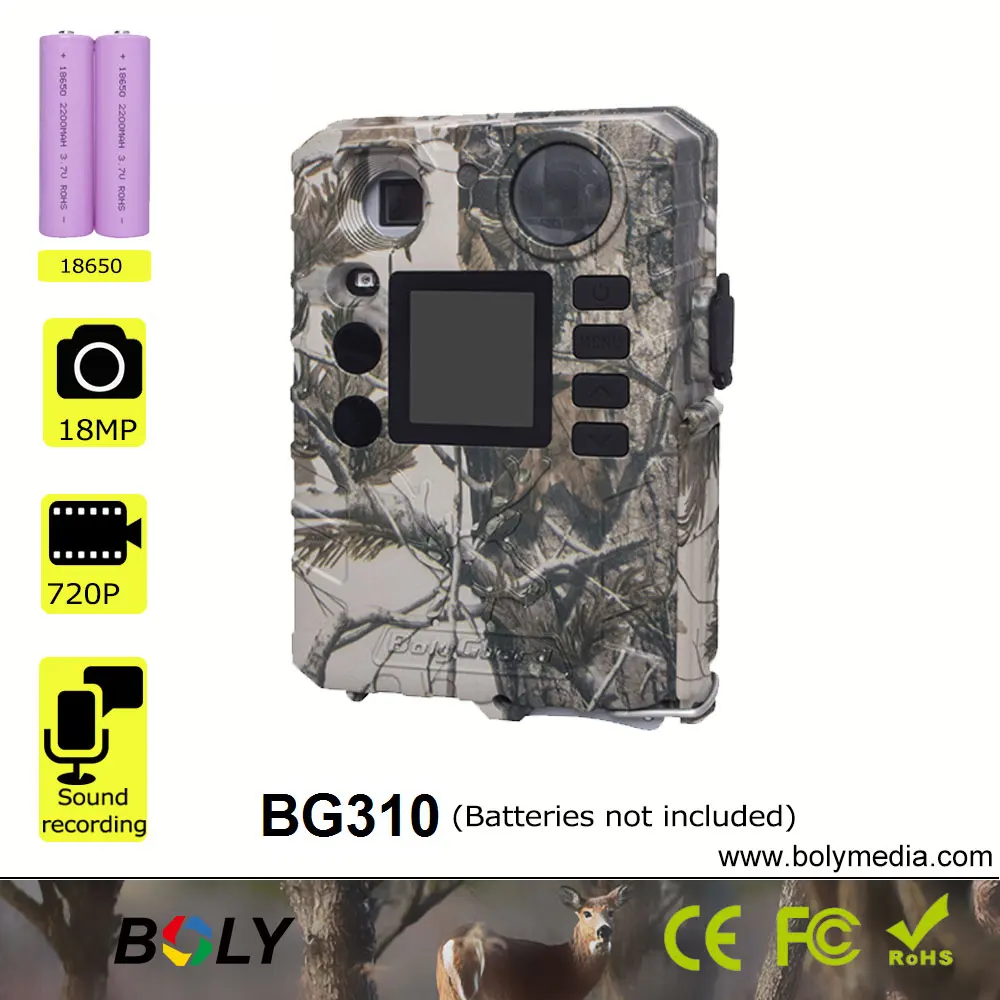 Hunting Trail Camera Boly BG310 27MP 720pHD Low Glow 940nm 0.7s 100ft Photo Traps Night Vision Use 2pcs 18650 Batteries hunting trail camera trail camera
