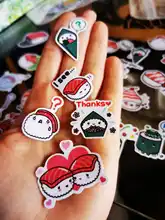 Lote de 40 unidades de álbumes de fotos creativos kawaii, adhesivos álbum de recortes para manualidades, sushi
