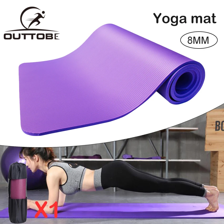 workout on yoga mat