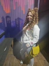 FASHION IDOL-extensiones de pelo sintético Afro para mujer, Pelo Rizado mechones Rubio degradado 24-28 pulgadas, resistente al calor, 6 uds.