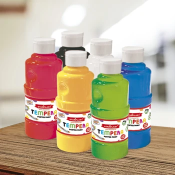 

Starplast tempera paint liquid, water Base paint, 250ml, washable for parties, Students art, Artístas