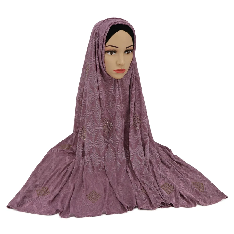 

Hot popular stretchy nylon jersey hijab with crystal Netherland Scarf Hijab
