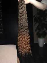 Anjo Plus RYLAI-extensiones de pelo rizado mechones, pelo sintético, 300g, para cabeza completa, 26-30 pulgadas, negro, marrón, degradado
