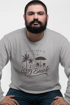 

Angemiel Wear Long Beach Gray Men 'S Sweatshirt