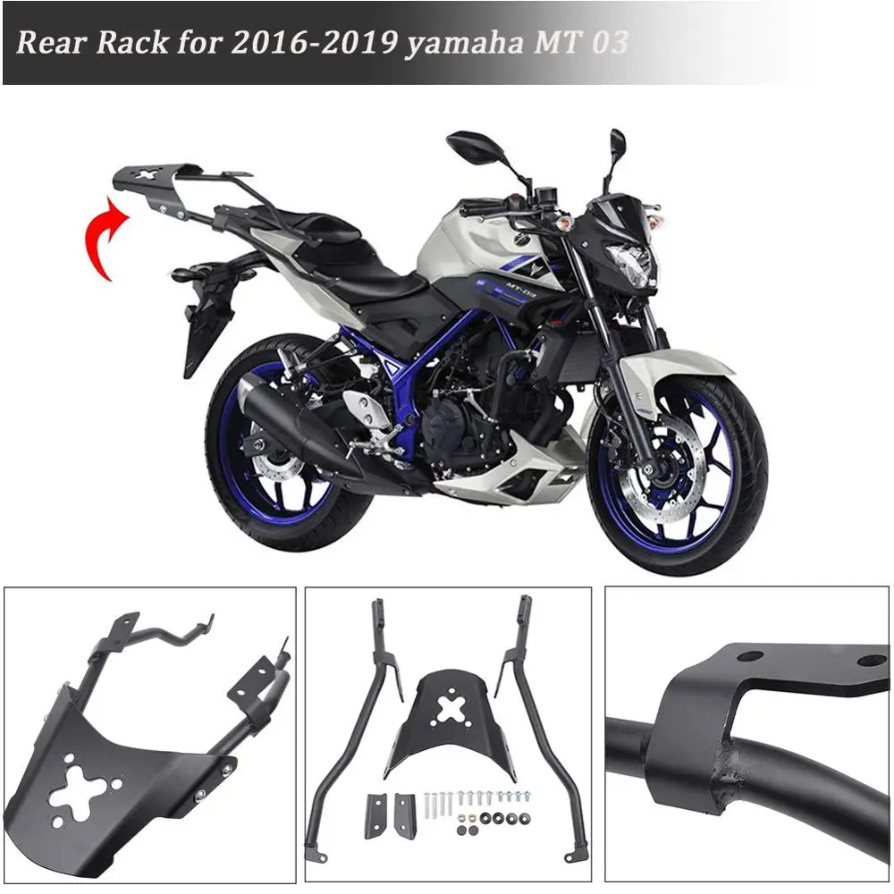 Для Yamaha MT03 верхняя задняя багажная стойка для переноски багажная стойка крыло поддержка MT 03 FZ03 аксессуары для мотоциклов