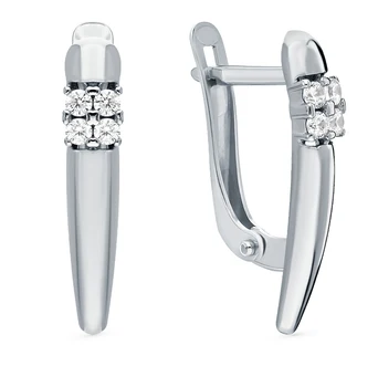 

Silver earrings with cubic zirconia sunlight sample 925