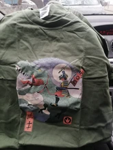 Camiseta de Samurai japonés de Jurassic para hombre, ropa de sudadera con estampado de cómic, camisetas sencillas con cuello redondo, novedad de verano