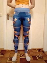 Sport Leggings Yoga-Pants Running-Trousers Workout-Tights Printing Fitness Plus-Size