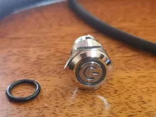 Interruptor de botón de Metal LED para reinicio de PC, reinicio de PC de 12/16/19/22mm, con Cable de placa base de 60cm, impermeable, para ordenador de 3-6v