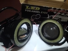 LED DRL Driving-Lights Fog-Lamp Angel-Eyes Pink Universal Yellow Blue 64mm 12V White