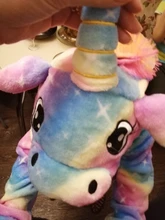 De franela de invierno cálido suave unicornio Kigurumi pijamas con capucha viñetas de animales niños pijamas de pijamas para niñas niños ropa de dormir