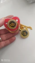 Chupete de bebé de adorno dorado, cadena de Clip sin BPA de silicona, pezón de diamantes de imitación infantil, regalo de ducha de 0 a 18 meses, 6 colores