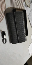 Cartera de mano tejida larga para mujer, cartera de mano larga, estilo Flip-Style, gran volumen, 100%, cuero de oveja, piel de oveja, clip de dinero de diseño de marca de lujo, 2021