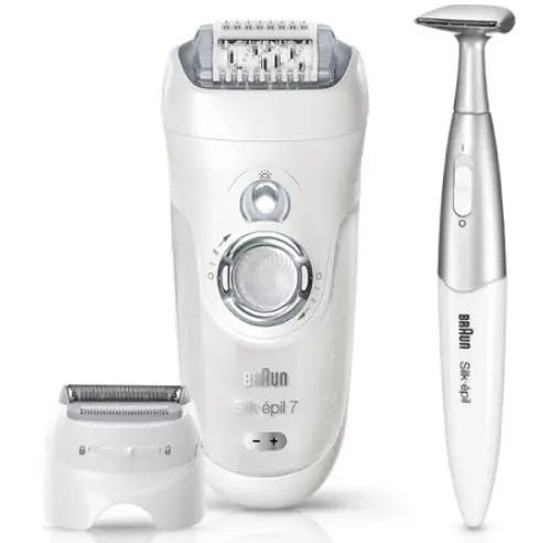 Depilador sem Fio Molhado e Seco Aparador de Biquíni Depilação + 8 Braun Silk-épil Extras Incluindo 7 7-561 –