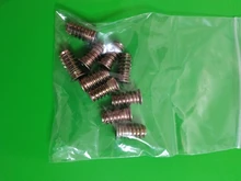 Rosca de acero al carbono M4 M6 M8 M10 para inserción de madera, Tuercas de cabeza hexagonal con brida para muebles, 5/10 Uds.