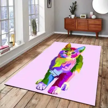 

Pink Cat Patterned Carpet ,Non Slip Floor Carpet,Teen's Carpet,Turkish Rug