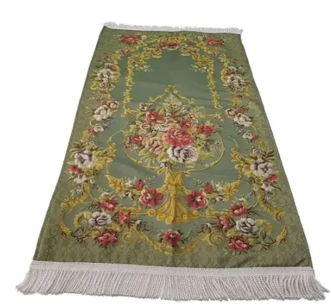 

Sema Prayer Mat Luxury Lined Embroidered Silvery Green
