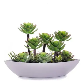 

Planter Green Red Oval