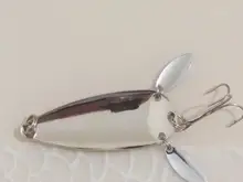 Goture 1PC Fishing Lure Metal Spoon Spinnerbait Double Rotating Hard Artificial Baits