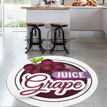 Else, красный виноград, свежие фрукты, 3d рисунок, принт, противоскользящие задние круглые кухонные ковры, ковры для гостиной