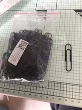Clip de papel negro para oficina, suministros escolares, Artículo de estudio para escuela, oficina, tiendas, herramienta, clips de papel, regalos de fiesta de boda, 100 Uds.