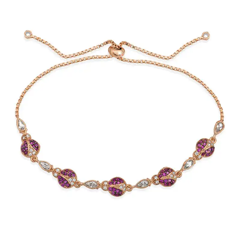 

Silver Ladybird Buggy Elevator Bracelet