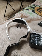 Headband Magnifier Glass-Lamp Led-Light 5-Lens loupe Adjustable for Read-Look