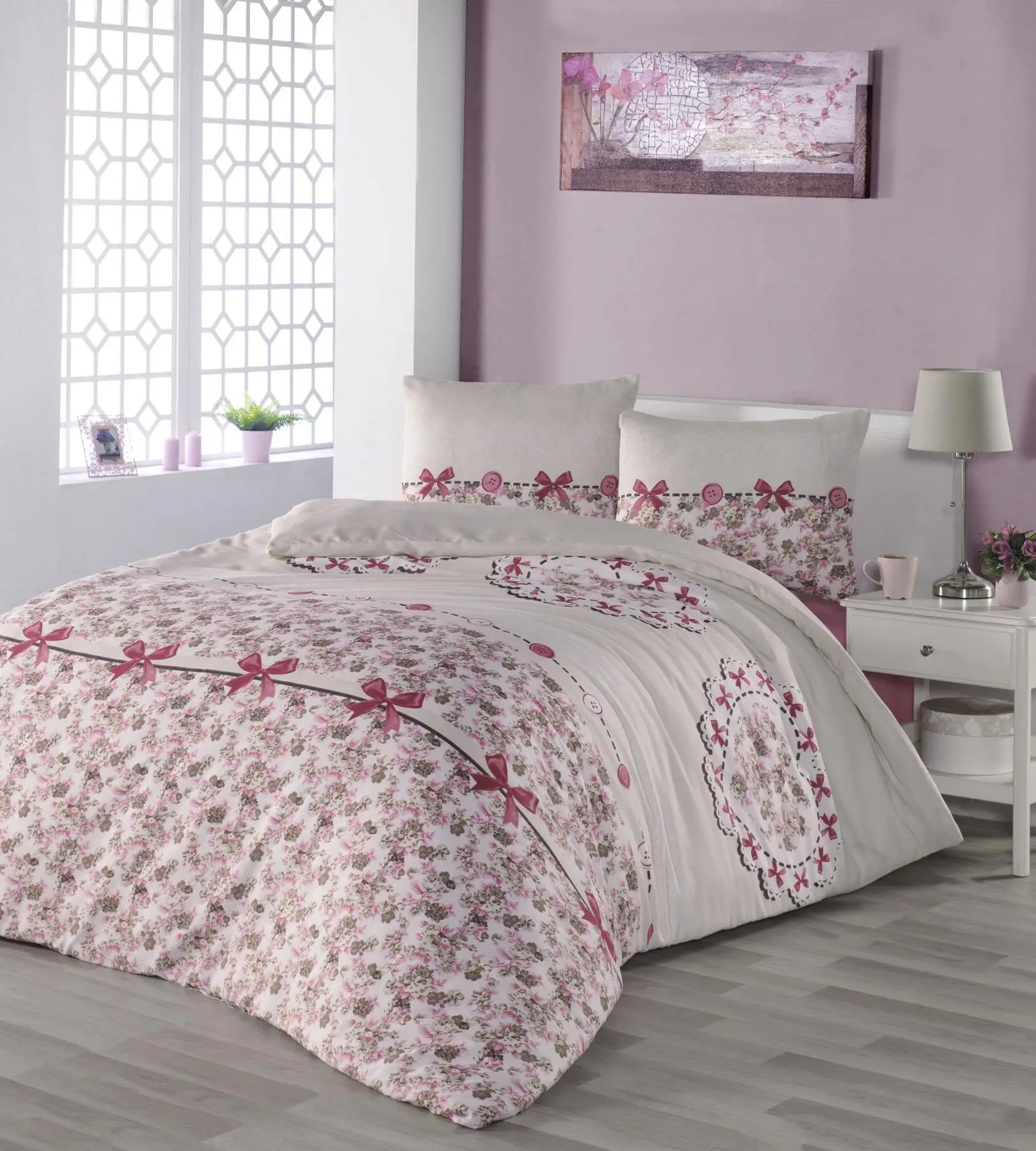 

Lady Fashion Home Lovely Coffee Single Personality Duvet cover set