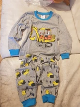 Moda Otoño excavadora niños Casual juego de ropa de pijama de los niños niñas de dibujos animados ropa de dormir traje de niños ropa de dormir de algodón conjuntos