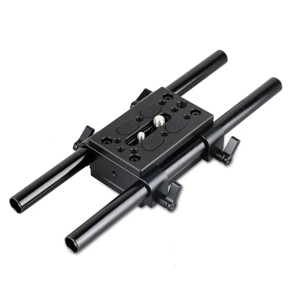 SmallRig Camera Mounting Plate Tripod Monopod Mounting Plate with 15mm Rod Clamp Railblock for Rod Support / Dslr Rig Cage-1798